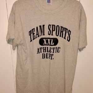 Russell Athletic Light Gray Graphic Team Sports T-Shirt